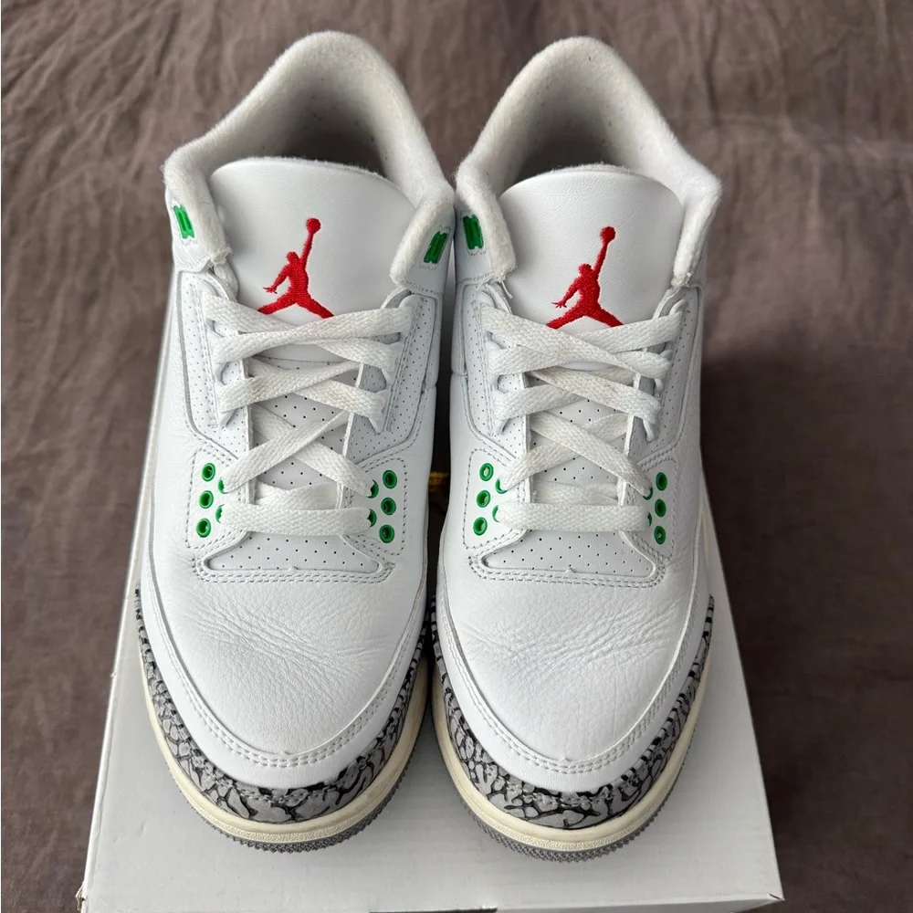 100% AUTHENTIC Wmns Air Jordan 3 Retro 'Lucky Green' - Picture 13 of 15